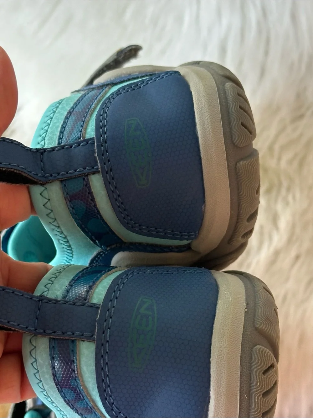 Keen Kids Navy and Aqua Closed-Toe Sport Sandals